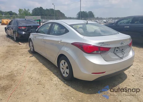 2016 Hyundai Elantra Se from USA, damaged, VIN 5NPDH4AE5GH682981